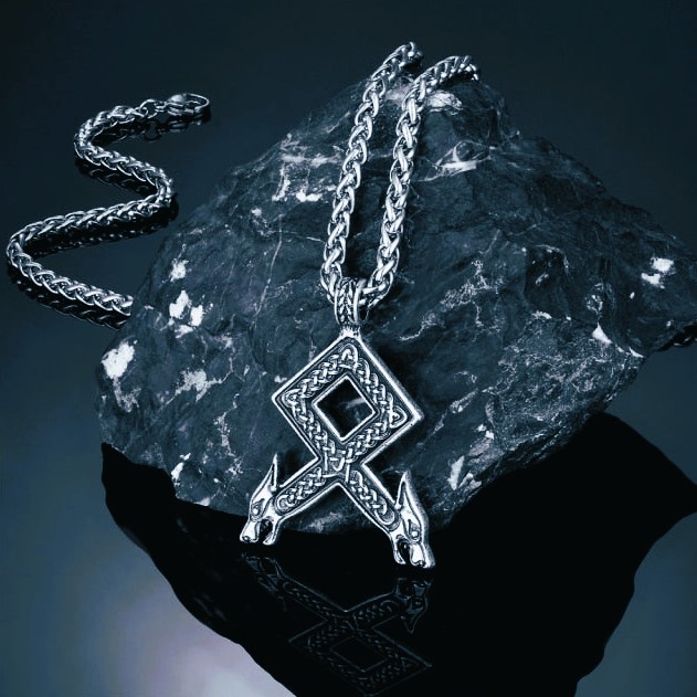 Collier viking rune Othalaz Collier viking rune Othalaz