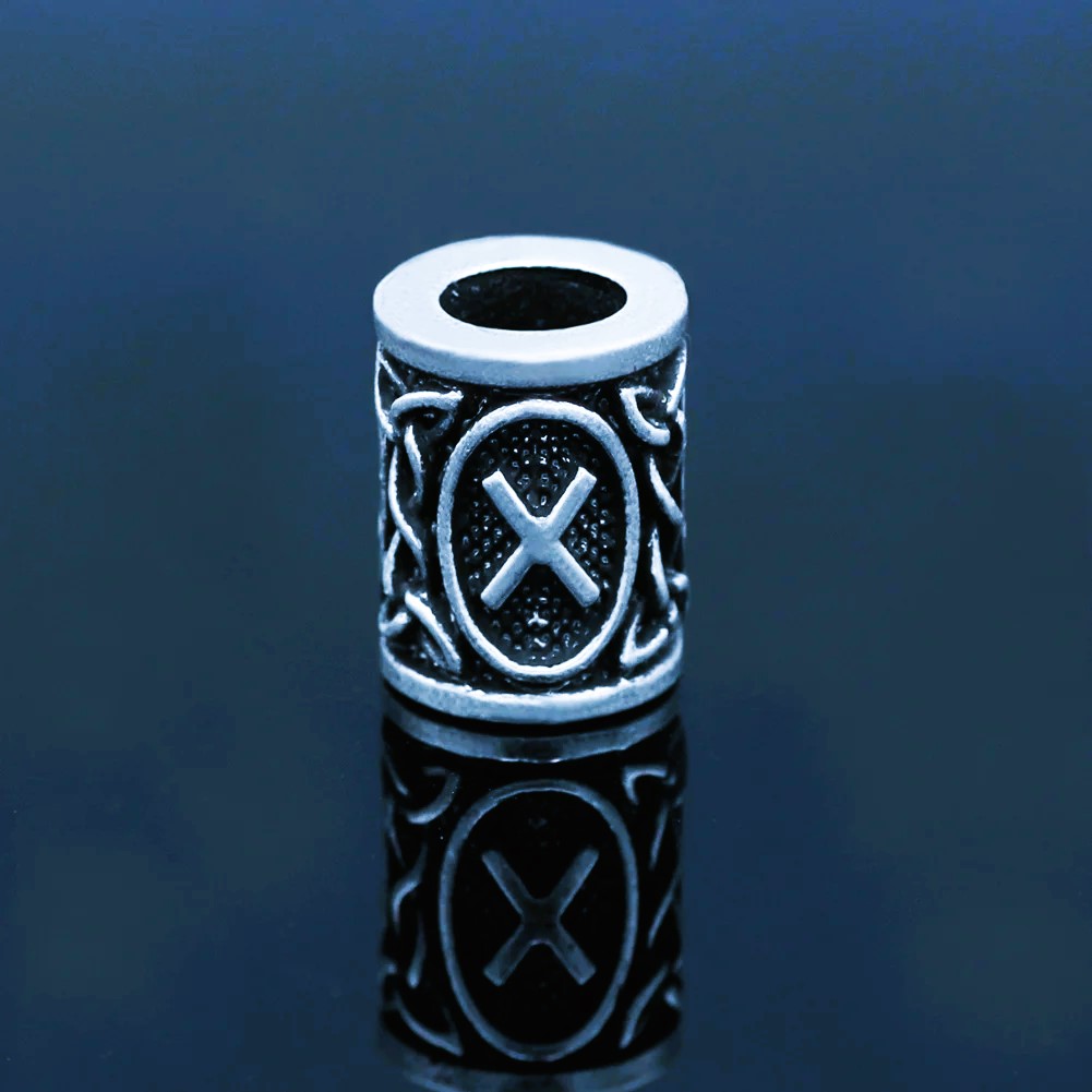 Perles de barbe runes vikings Gebo Perles de barbe runes vikings Gebo