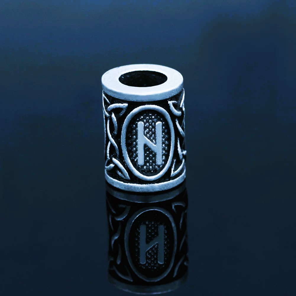Perles de barbe runes vikings Hagalaz Perles de barbe runes vikings Hagalaz