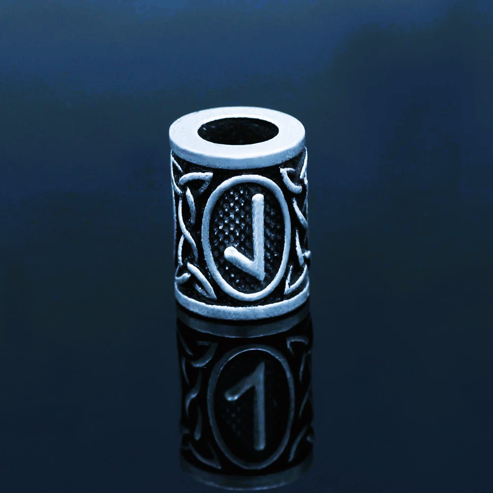 Perles de barbe runes vikings Laguz Perles de barbe runes vikings Laguz