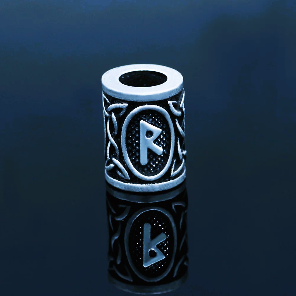 Perles de barbe runes vikings Raidho Perles de barbe runes vikings Raidho